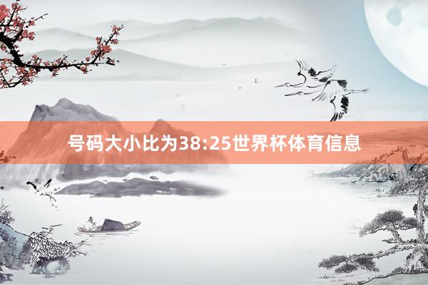 号码大小比为38:25世界杯体育信息